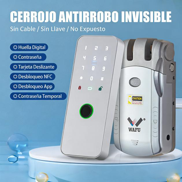 Visualización de íconos de múltiples métodos de desbloqueo de cerradura oculta antirrobo