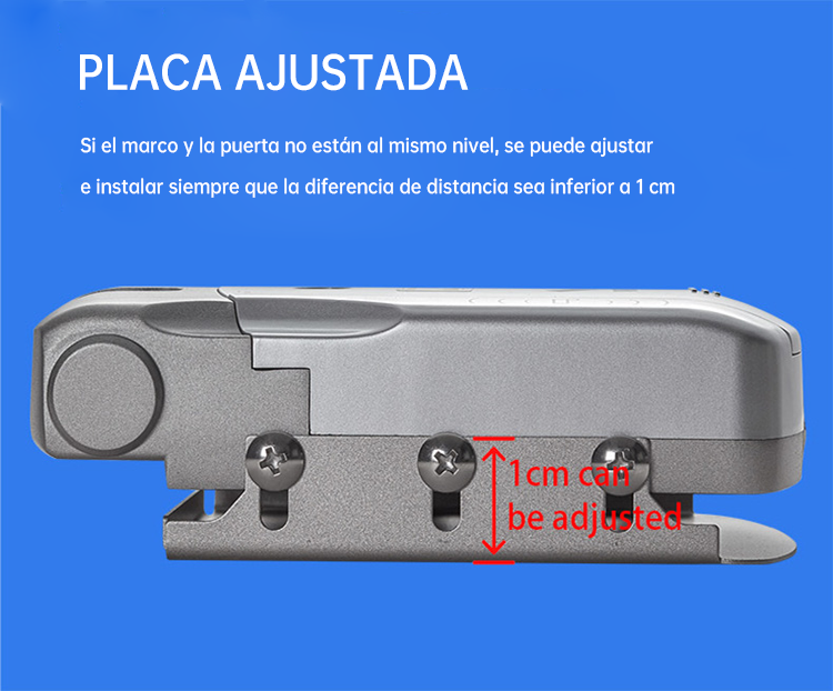 Placa de montaje ajustable para diferentes marcos de puerta