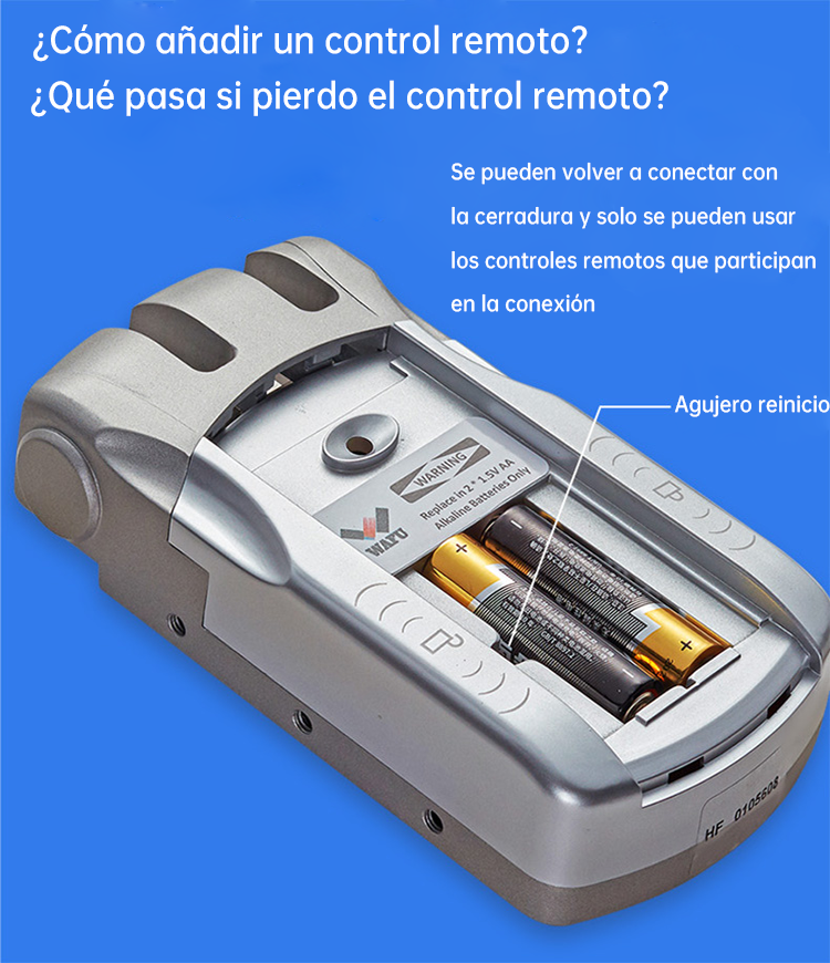 Instrucciones de emparejamiento remoto y reinicio