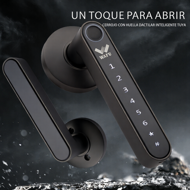 Cerradura inteligente Tuya con huella digital y apertura con un toque
