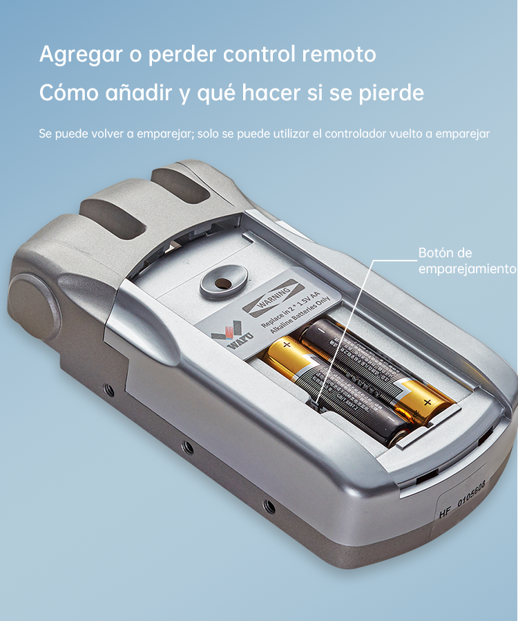 WF-019 alimentado por 2 × baterías AA