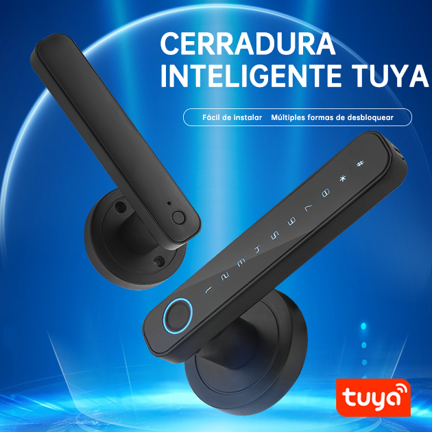 WF-F3 cerradura Tuya con huella digital y múltiples métodos de desbloqueo