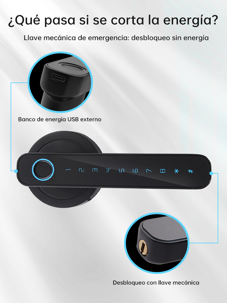 WF-F4 llave mecánica + puerto de emergencia Type-C