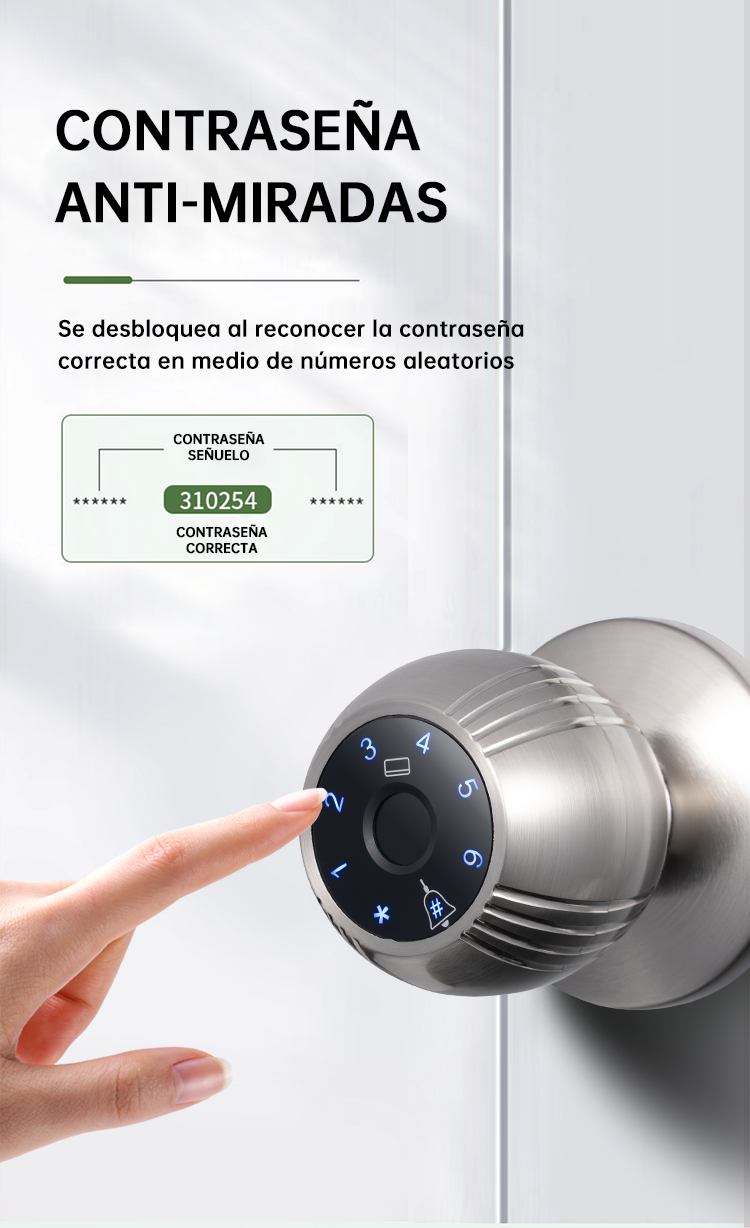 WF-Q7 desbloqueo por huella digital, capacidad de 100 huellas