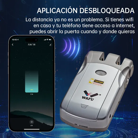 WF-019 compatible con Tuya/Smart Life App para desbloqueo remoto vía Bluetooth/Wi-Fi