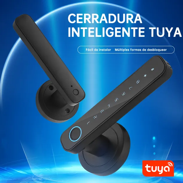 WF-F4 cerradura Tuya con huella digital y múltiples métodos de desbloqueo